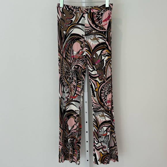 EMILIO PUCCI BROWN PINK GRASSHOPPER PANTS MODEL 61RT76 SIZE IT 42 / US 8 - Picture 1 of 17